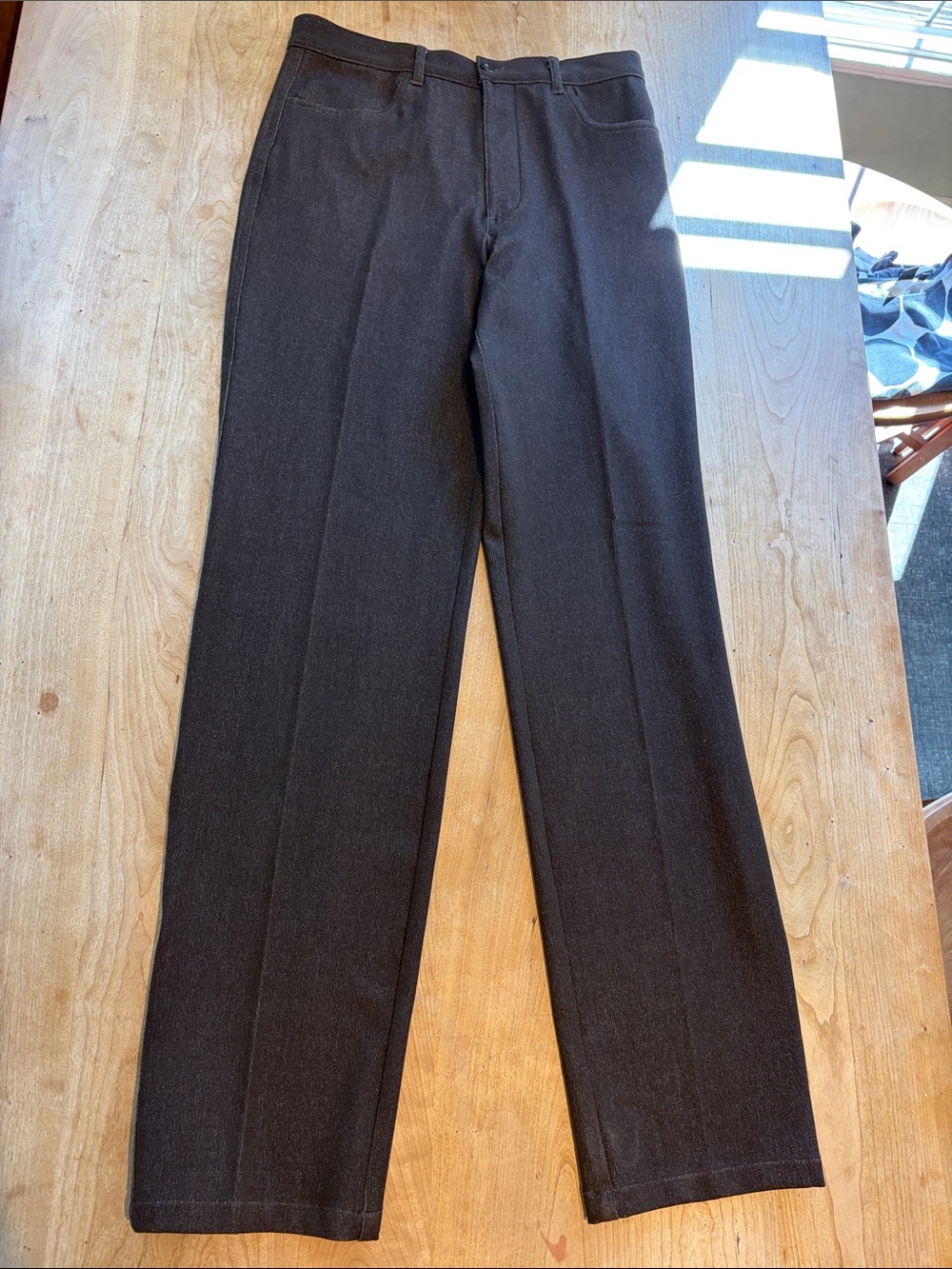 Adolfo Domínguez Women’s Brown Metallic Trouser Pants Size 40 (US 8-10) Spain